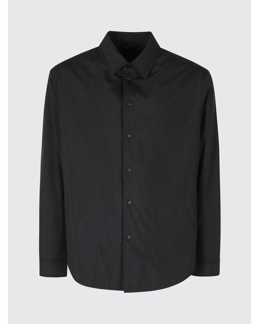 Briglia 1949 Black Nylon Shirt Jacket With Snap Buttons for men