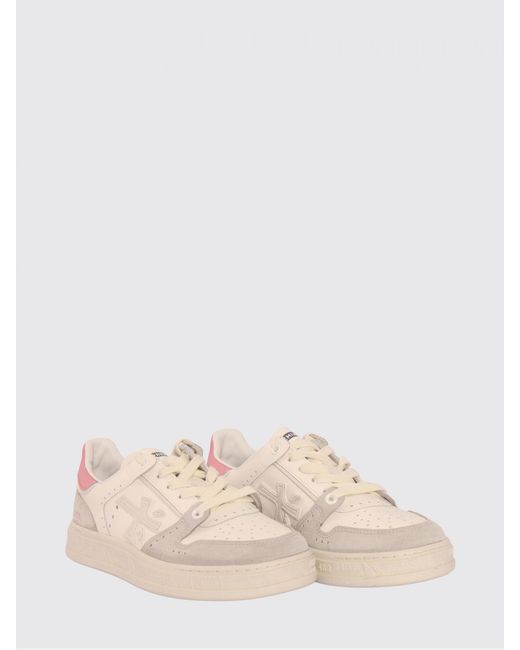 Premiata Pink Quinn Leather Sneakers for men