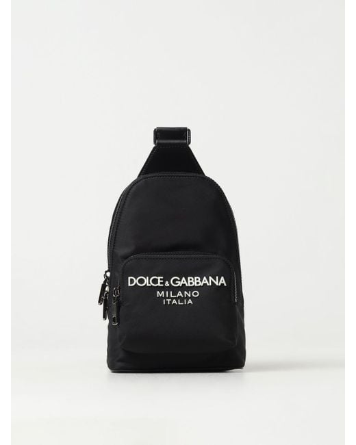 Marsupio in nylon e pelle di Dolce & Gabbana in Black da Uomo