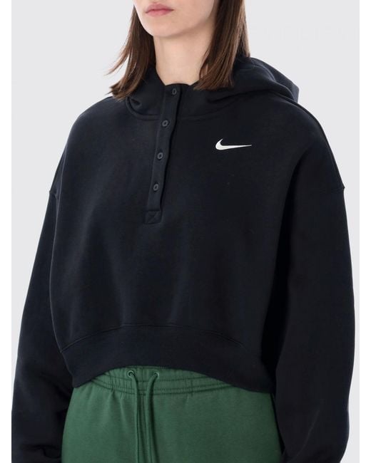 Nike Blue Phoenix Cropped Hoodie