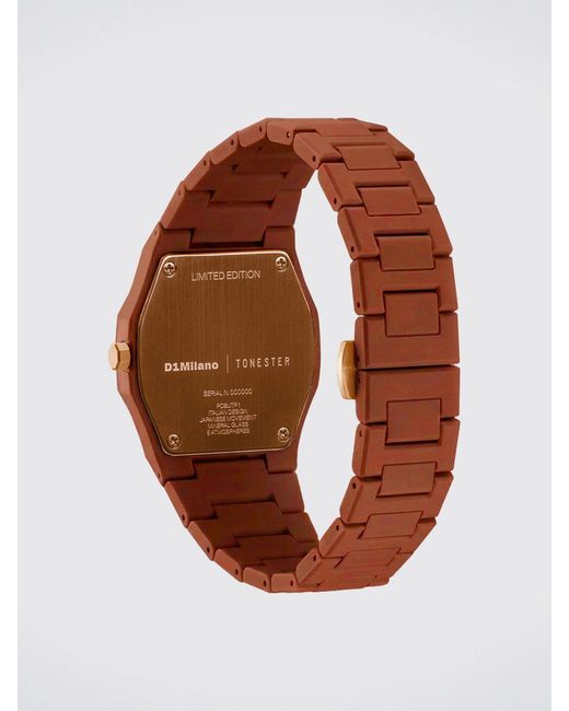 D1 Milano Orange Limited Edition X Tonester Cursed By Milano Brass And Polycarbonate Watch for men