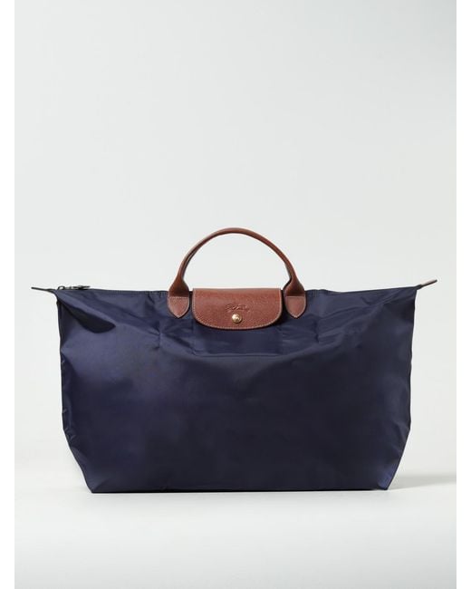 Longchamp Blue Le Pliage Original L Travel Nylon Bag