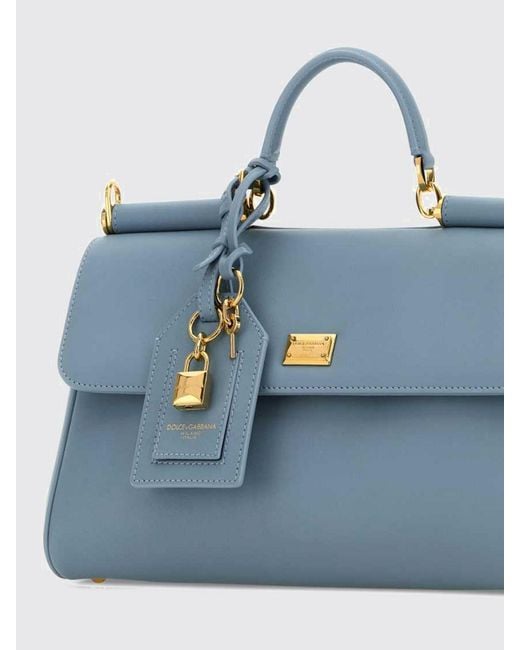 Dolce & Gabbana Blue Dolce &Amp Gabbana My Sicily Plongé Leather Bag