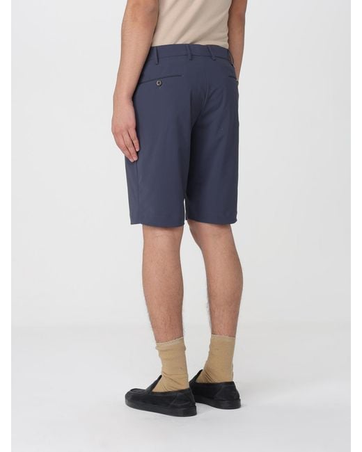 PT Torino Blue Twill Chino Shorts for men