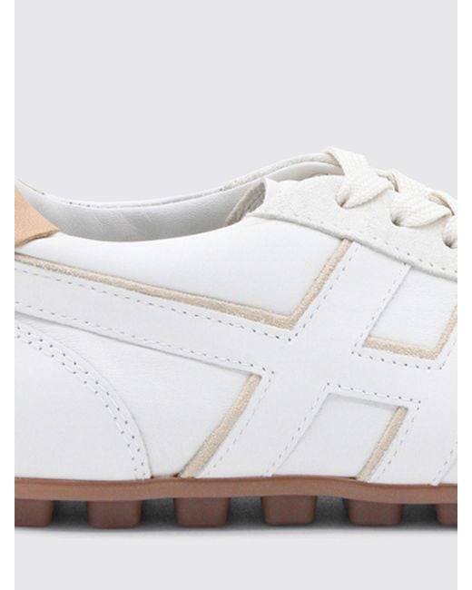 Hogan White Olympia Leather Sneakers