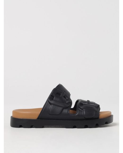 Camper Black Flat Sandals