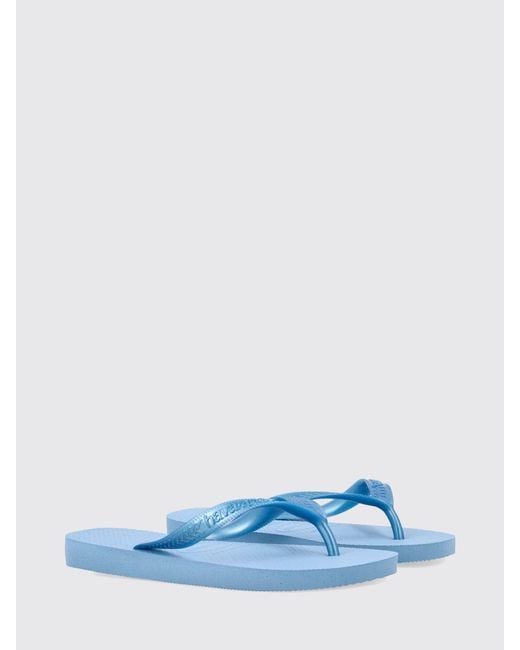 Havaianas Blue Top Senses Low-Heeled Rubber Flip-Flops