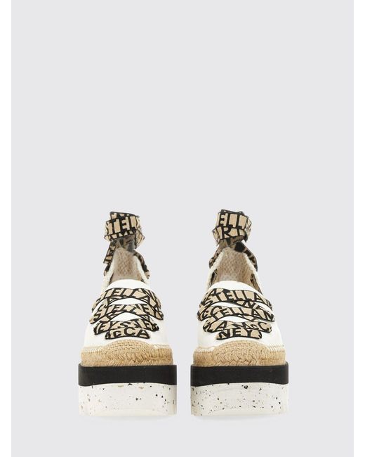 Stella McCartney Natural Gaia Organic Cotton Canvas Wedge Espadrilles