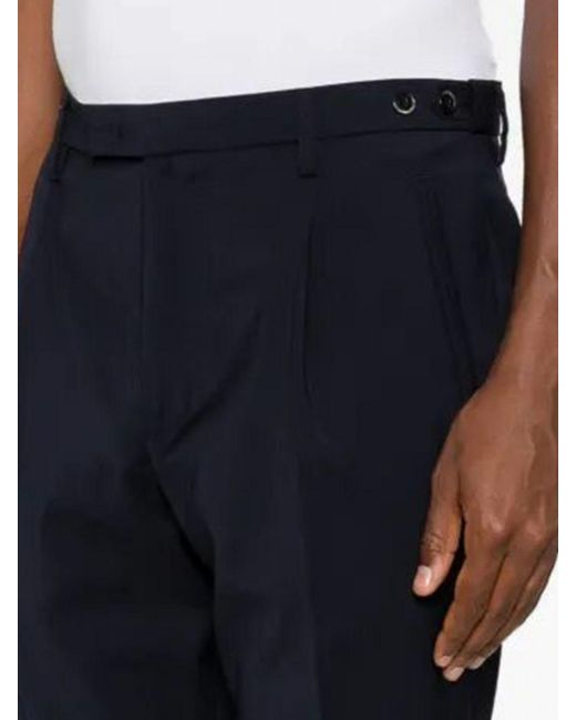 Barena Blue Virgin Wool Tailored Trousers for men