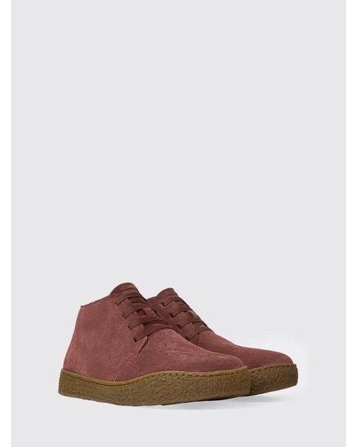 Camper Brown Peu Terreno Suede Ankle Boots for men
