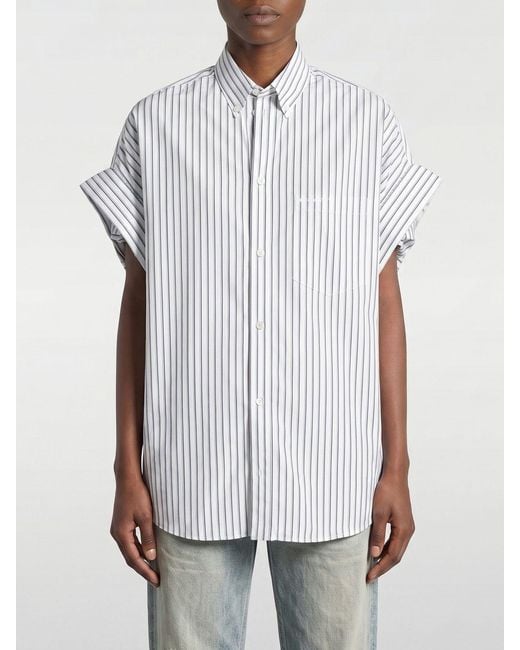 Balenciaga White Striped Cotton Shirt
