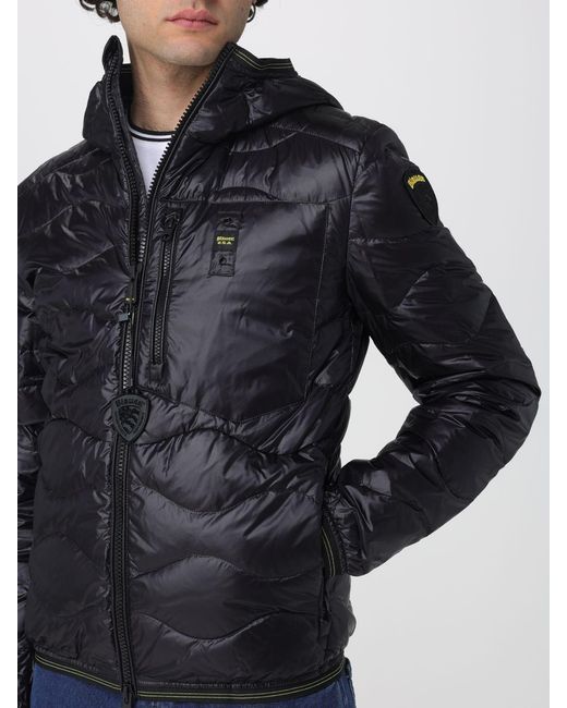 Blauer Blue Quilted Padded Nylon Down Jacket for men