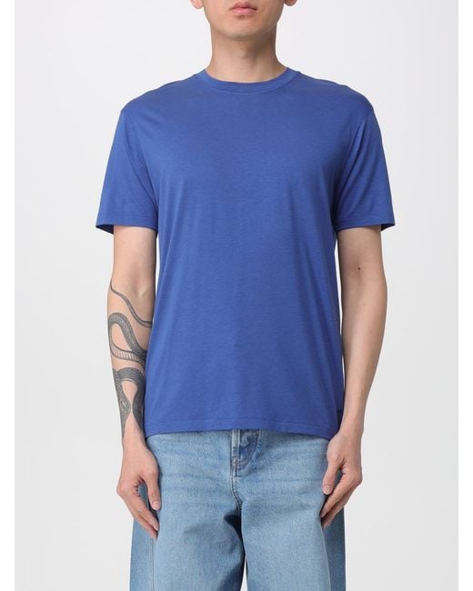 T-Shirt Basic di Tom Ford in Blue da Uomo