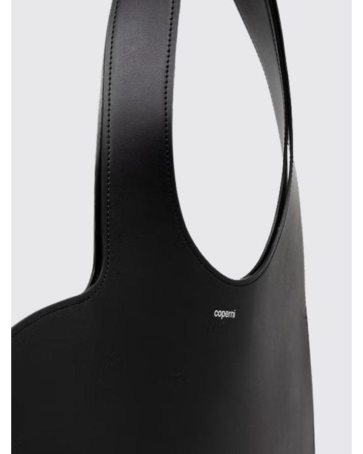 Coperni Black Heart Smooth Leather Shoulder Bag With Heart Design