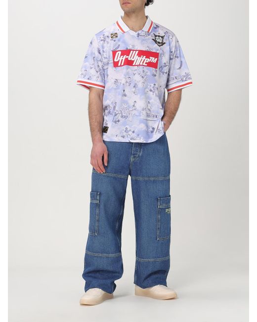 Off-White c/o Virgil Abloh Irregular Cargo Jeans in Blue für Herren
