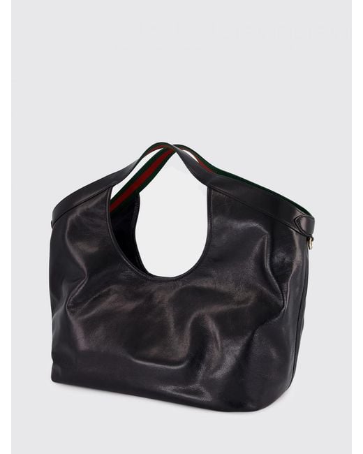 Gucci Black Giglio Large Tote Bag