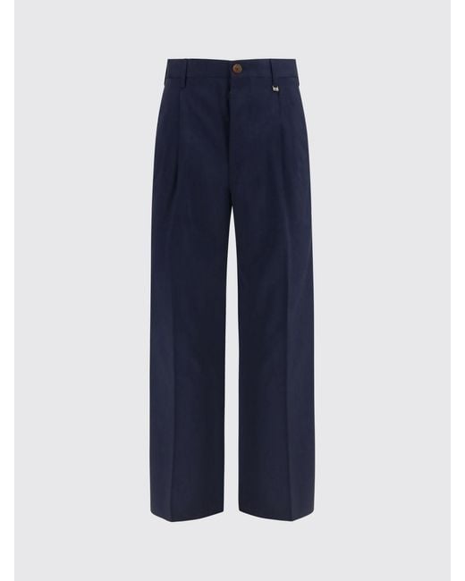 Vivienne Westwood Blue Tailored Wide-Leg Wool Trousers With Darts for men