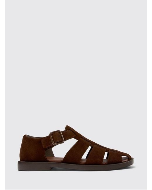 Camper Brown Don Suede Sandals for men