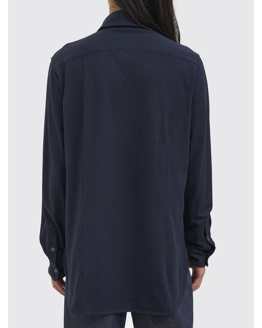 Paolo Pecora Blue Classic Poplin Shirt for men