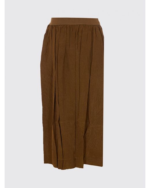 Uma Wang Brown Viscose Midi Skirt