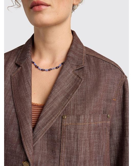 Momoní Brown MomonÌ Single-Breasted Cotton Blazer