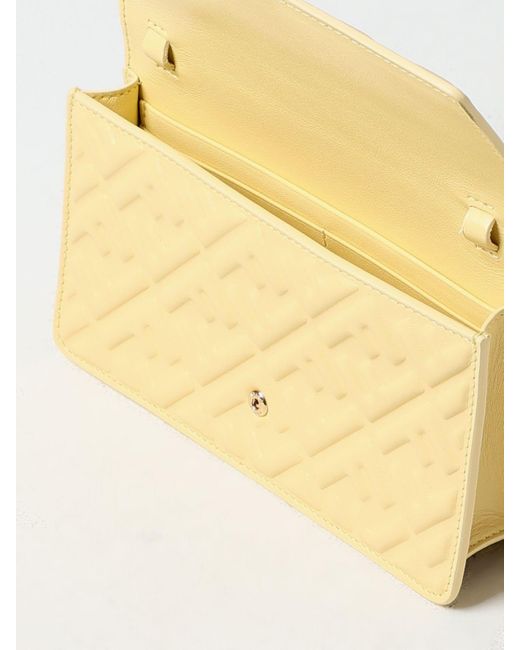 Borsa wallet Baguette in nappa embossed di Fendi in Metallic
