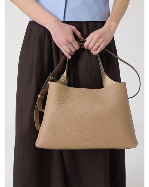 Tod's Natural Medium Leather Bag
