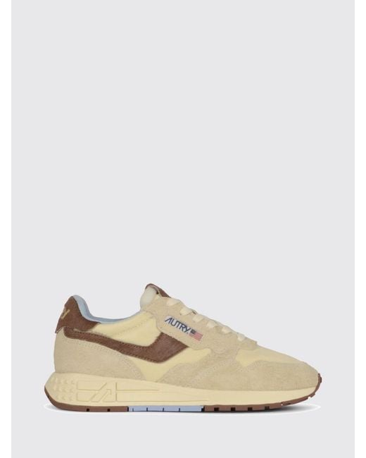 Autry Natural Reelwind Suede And Nylon Sneakers
