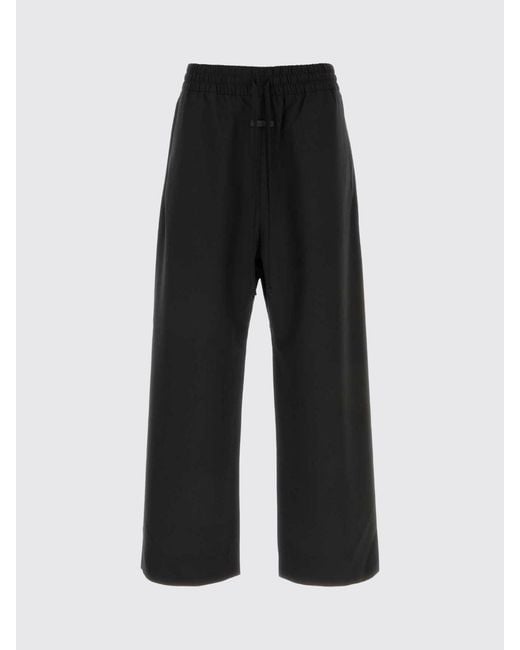 Fear Of God Black Cotton Track Trousers With Elasticated Drawstring Waist for men