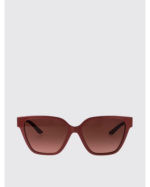 Versace Brown Acetate Sunglasses With Set Rhinestones