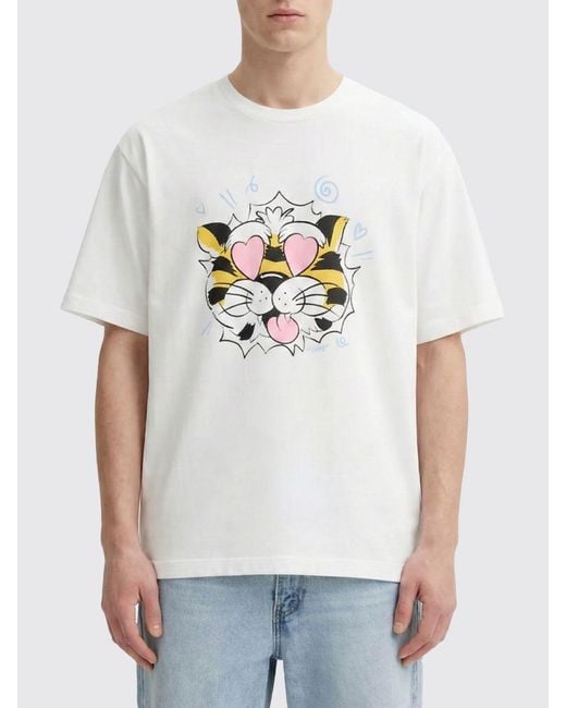 KENZO White Printed Cotton T-Shirt for men