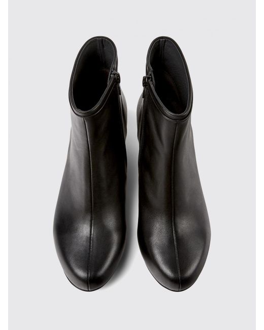Camper Black Helena Ankle Boots Low Heel