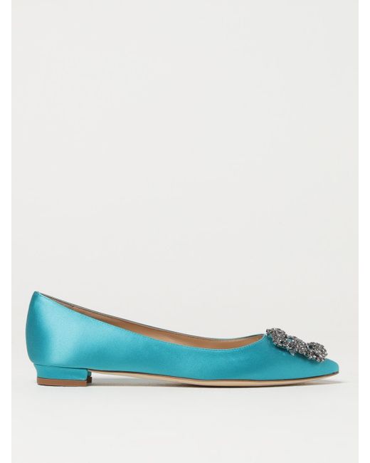 Ballerina Hangisi di Manolo Blahnik in Blue
