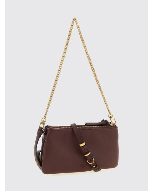 Pinko White Mini Double Bag Leather Bag