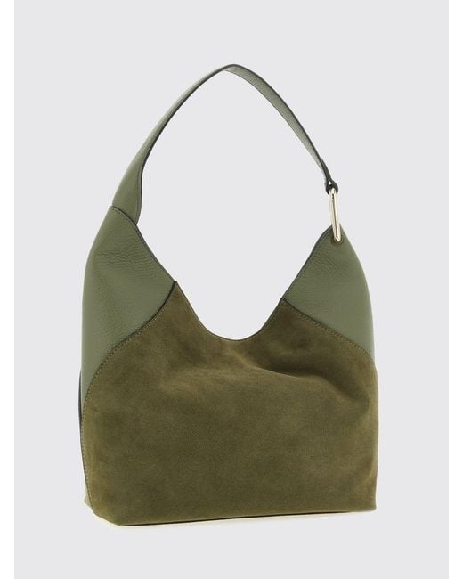 Furla Green Lara Suede Bag