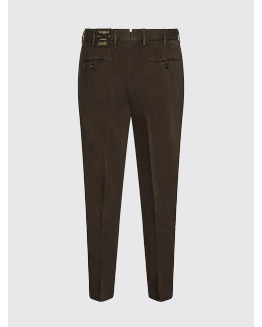 Incotex Brown Cotton Blend Chino Trousers for men