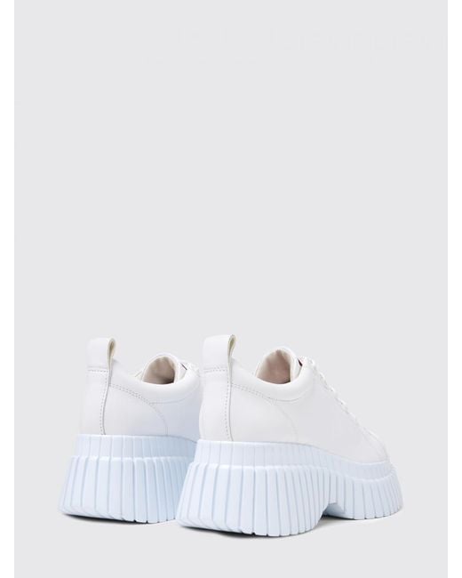 Camper White Pix Bcn Leather Sneakers