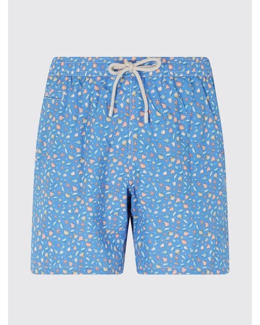 Mc2 Saint Barth Blue Printed Boxer Swim Trunks for men