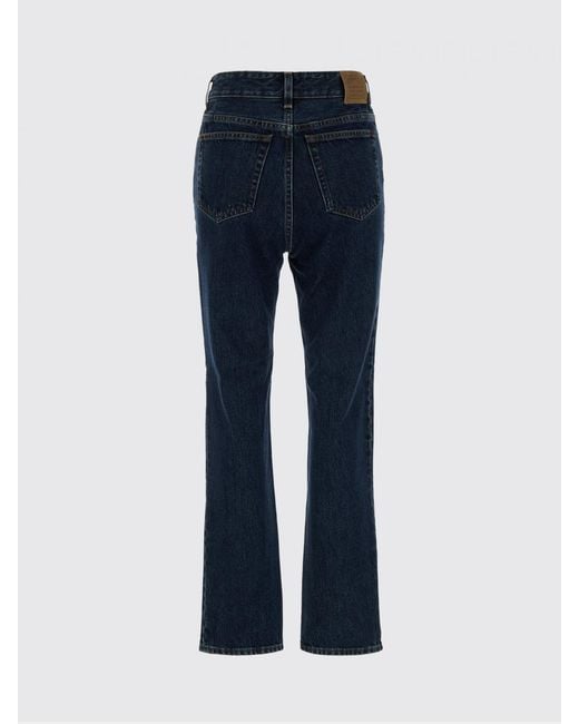 Totême Blue Straight Cotton Denim Jeans