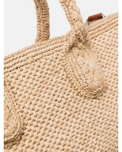 IBELIV Natural Rary Raffia Bag