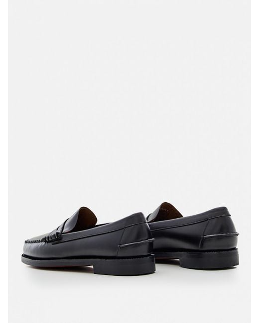 Sebago Black Classic Dan Leather Loafers for men