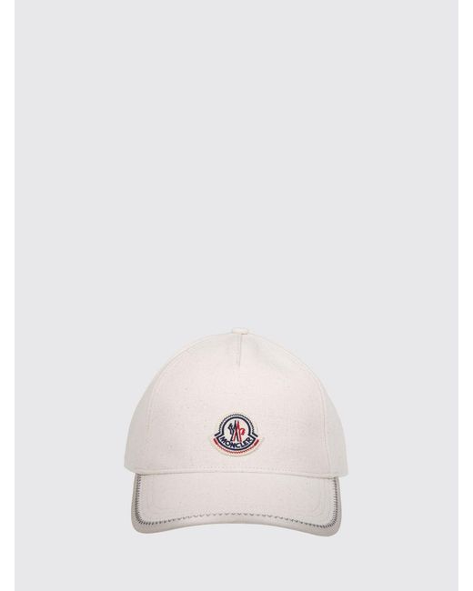 Moncler Pink Cotton Baseball Cap With Logo for men