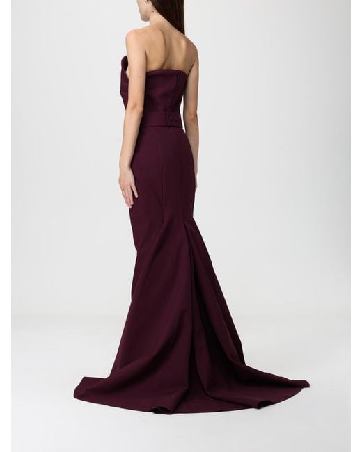 Solace London Red Dress Burgundy
