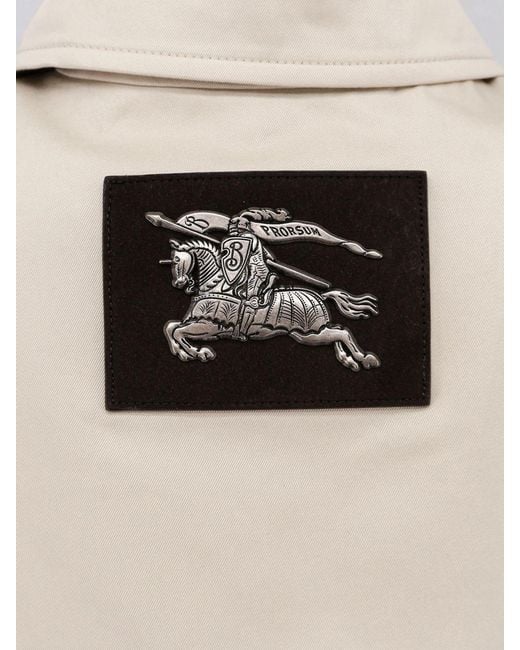 Burberry Natural Double-Breasted Cotton Trench Coat