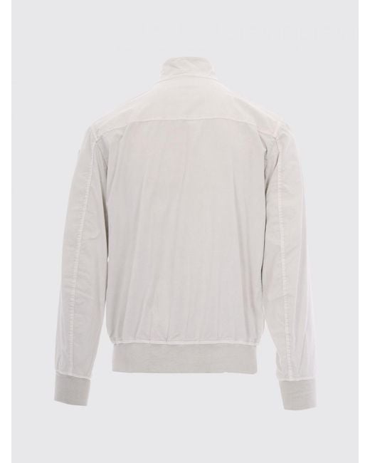 Blauer White Cotton Bomber Jacket With Zip for men