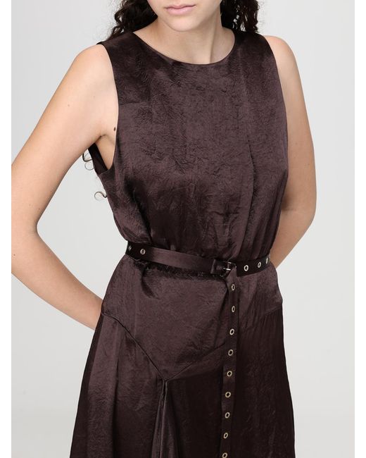 Liu Jo Brown Viscose Asymmetric Dress