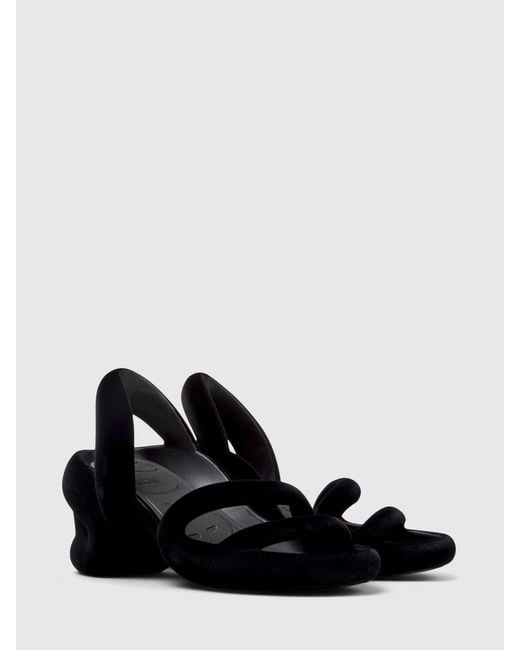 Camper White Kobarah Velvet And Eva Sandals