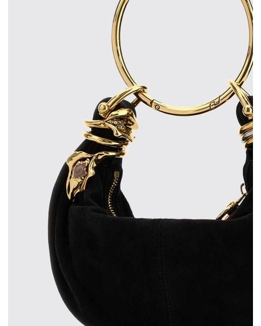 Chloé Black Chlo&Eacute Bracelet Mini Handtasche Aus Wildleder