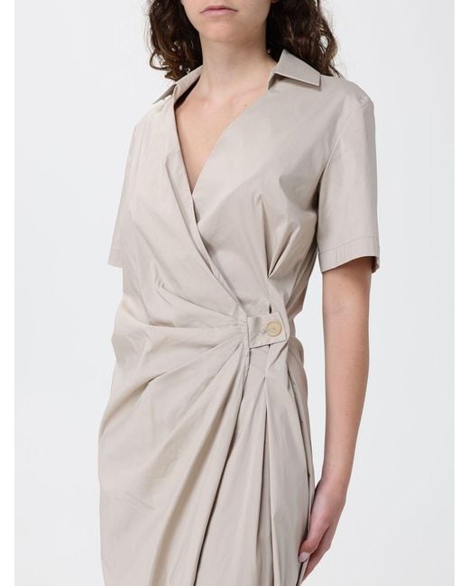 Liviana Conti White Hannah Cotton Blend Midi Dress