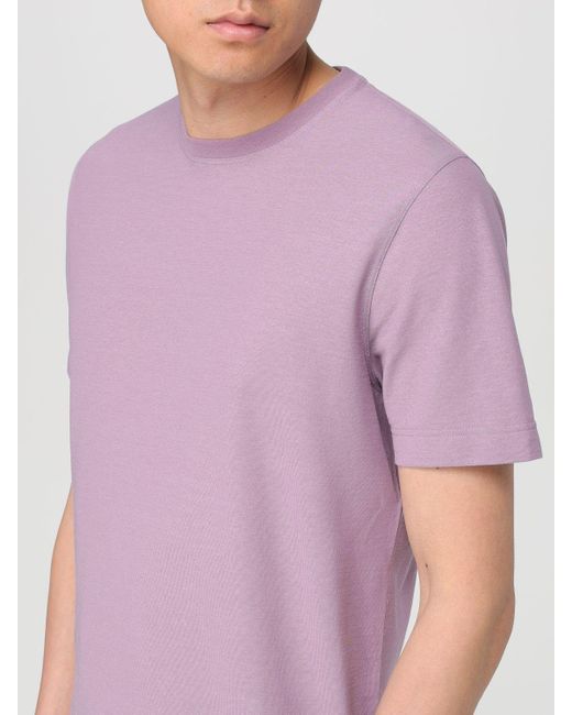 Zanone Purple T-shirt for men